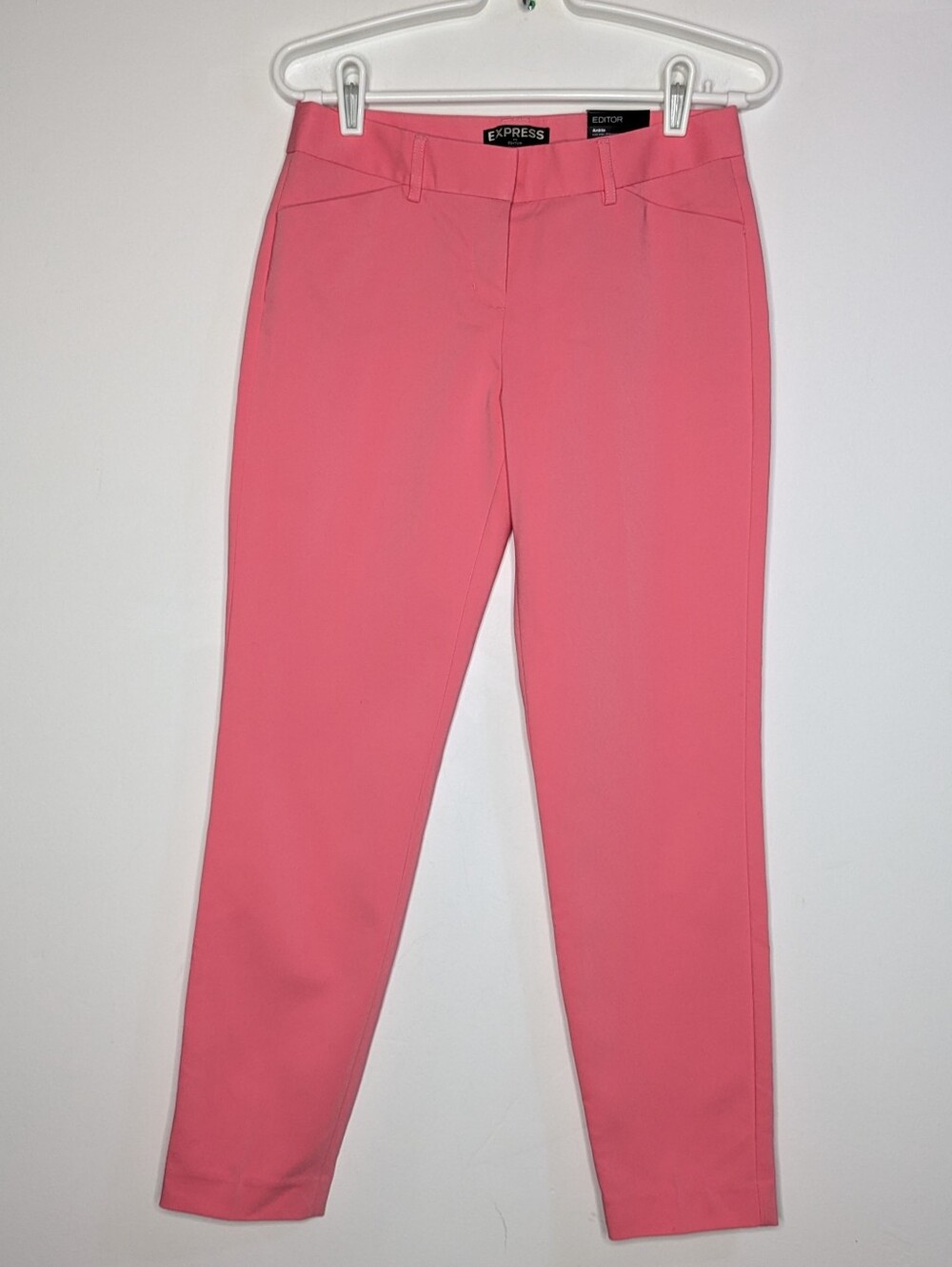 NWT Express Editor Pink Cotton Blend Professional Career Ankle Pant 0